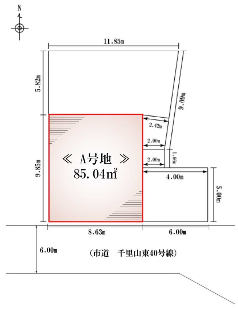 区割図A_千里山東四丁目